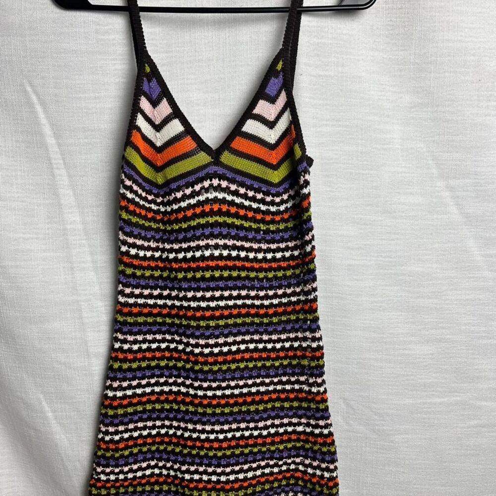 Emory Park Crochet Knit Multicolor Dress - Women's S